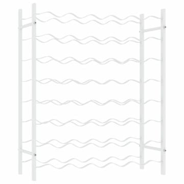 Wine Rack for 48 Bottles - Stylish White Metal Design