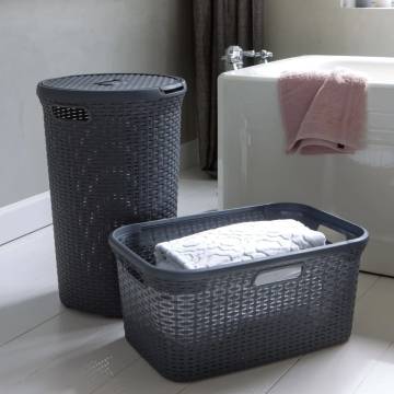 Curver Laundry Basket 45L Anthracite - Stylish & Durable