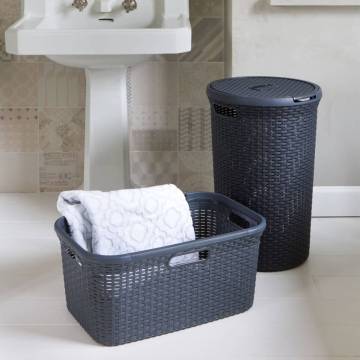 Curver Laundry Basket 45L Anthracite - Stylish & Durable