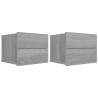 Grey Sonoma Bedside Cabinets - 2 pcs | HipoMarket