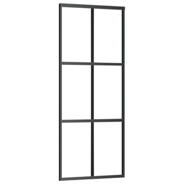 Sliding Door ESG Glass & Aluminium 76x205 cm - Black