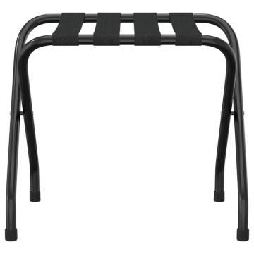 Luggage Rack Black 56x40x49 cm - Sturdy & Foldable Design