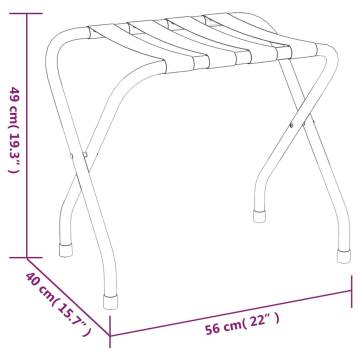 Luggage Rack Black 56x40x49 cm - Sturdy & Foldable Design