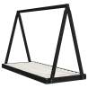 Kids Bed Frame Black 80x200 cm | Solid Pine Wood