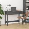 Desk with Drawers Grey 100x50x78 cm Solid Wood Pine Colour grey 