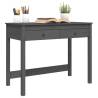 Stylish Grey Desk with Drawers - Solid Pine Wood | Hipomarket