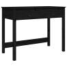 Elegant Black Desk with Drawers - Solid Pine Wood 100x50 cm