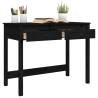 Elegant Black Desk with Drawers - Solid Pine Wood 100x50 cm