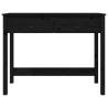 Elegant Black Desk with Drawers - Solid Pine Wood 100x50 cm