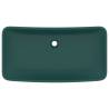 Luxury Rectangular Matt Dark Green Basin - 71x38 cm Ceramic