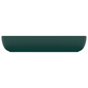 Luxury Rectangular Matt Dark Green Basin - 71x38 cm Ceramic