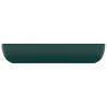 Luxury Rectangular Matt Dark Green Basin - 71x38 cm Ceramic