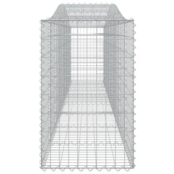 Arched Gabion Basket 400x50x80/100 cm Galvanised Iron - HipoMarket