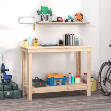 Solid Pine Work Bench 110x50x80 cm - Durable & Stylish