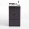 FMD Bedside Cabinet with 3 Drawers - Stylish & Modern Design