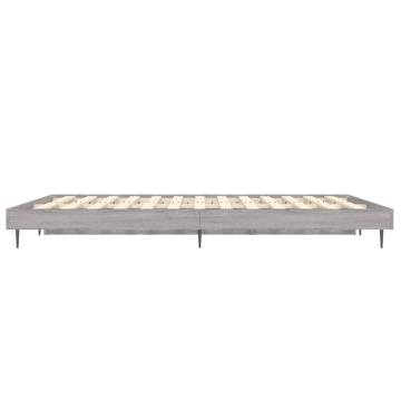 Stylish Grey Sonoma Bed Frame 135x190 cm Double - Hipomarket