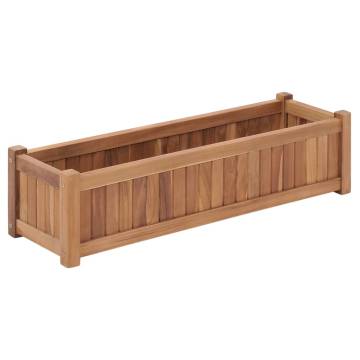 Solid Teak Wood Raised Bed 100x30x25 cm - Stylish & Durable