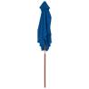 Outdoor Parasol with Wooden Pole - Blue 150x200 cm | Hipo Market