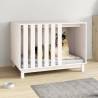 Dog House White 100x70x72 cm Solid Wood Pine Colour white Size 100 x 70 x 72 cm 