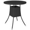 Garden Table Black 70x70x73 cm Poly Rattan - Buy Now