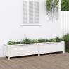 Garden Raised Bed White 199.5x40x39 cm Solid Wood Pine Colour white pine Size 199.5 x 40 x 39 cm Quantity in Package 1 