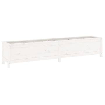 Garden Raised Bed White - Solid Pine 199.5x40x39 cm | HipoMarket