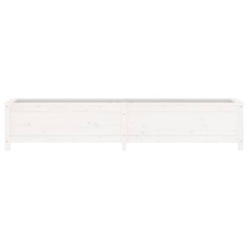 Garden Raised Bed White - Solid Pine 199.5x40x39 cm | HipoMarket