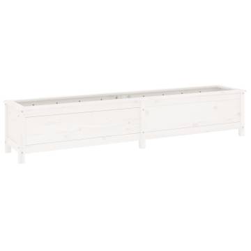 Garden Raised Bed White - Solid Pine 199.5x40x39 cm | HipoMarket