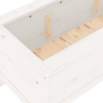 Garden Raised Bed White - Solid Pine 199.5x40x39 cm | HipoMarket