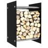 Firewood Rack Black 40x35x60 cm Glass Colour black Size 40 x 35 x 60 cm (w x d x h) 