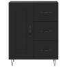 Stylish Highboard Black - 69.5x34x180 cm Engineered Wood