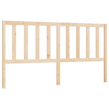 Stylish Solid Wood Pine Bed Headboard - 186x4x100 cm