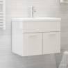 Sink Cabinet High Gloss White 60x38.5x46 cm Engineered Wood Colour high gloss white Size 60 x 38.5 x 46 cm Number of 1 Number of Pieces 