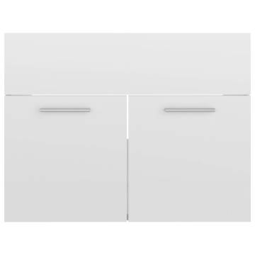 High Gloss White Sink Cabinet - 60x38.5 cm | Hipomarket UK