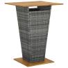 Bar Table Grey 80x80x110 cm Poly Rattan and Solid Acacia Wood Colour grey Size 80 x 80 x 110 cm Quantity in Package 1 