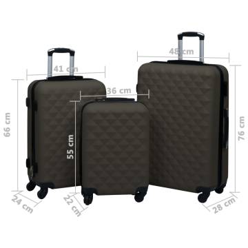 Hardcase Trolley Set 3 pcs Anthracite ABS - Durable & Stylish