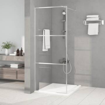 Walk-in Shower Wall Silver 80x195 cm Clear ESG Glass - HipoMarket