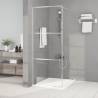 Walk-in Shower Wall Silver 80x195 cm Clear ESG Glass Colour silver Size 80 x 195 cm Model transparent 