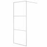 Walk-in Shower Wall Silver 80x195 cm Clear ESG Glass - HipoMarket