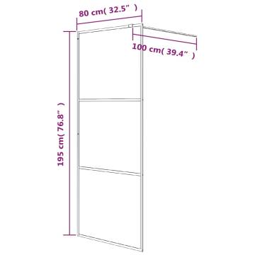 Walk-in Shower Wall Silver 80x195 cm Clear ESG Glass - HipoMarket