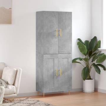 Highboard Concrete Grey - Stylish Engineered Wood Storage