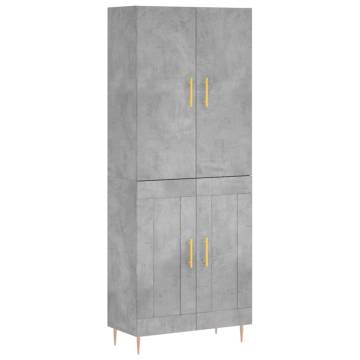 Highboard Concrete Grey - Stylish Engineered Wood Storage