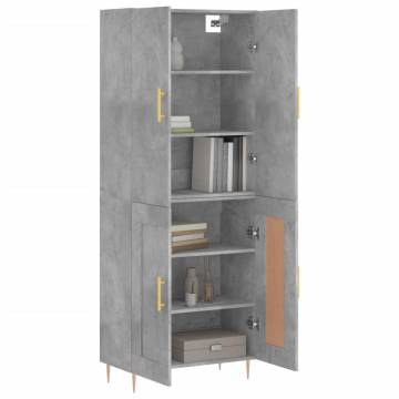 Highboard Concrete Grey - Stylish Engineered Wood Storage