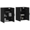 Wall Mounted Cabinets 2 pcs Black - Stylish & Durable Storage