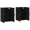 Wall Mounted Cabinets 2 pcs Black - Stylish & Durable Storage