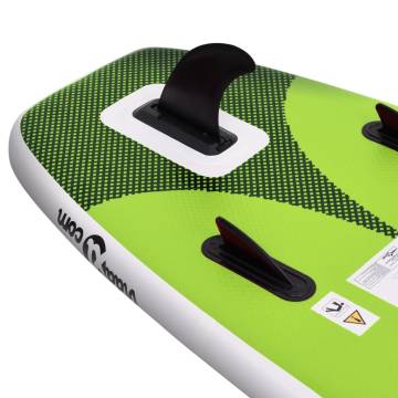 Inflatable Stand Up Paddle Board Set Green - 300x76 cm