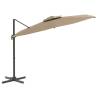 Double Top Cantilever Umbrella Taupe 300x300 cm - HipoMarket