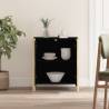 Stylish Black Sideboard - 62x38x70 cm Engineered Wood