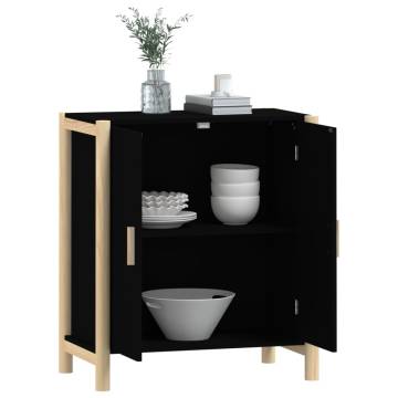 Stylish Black Sideboard - 62x38x70 cm Engineered Wood