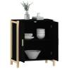 Stylish Black Sideboard - 62x38x70 cm Engineered Wood